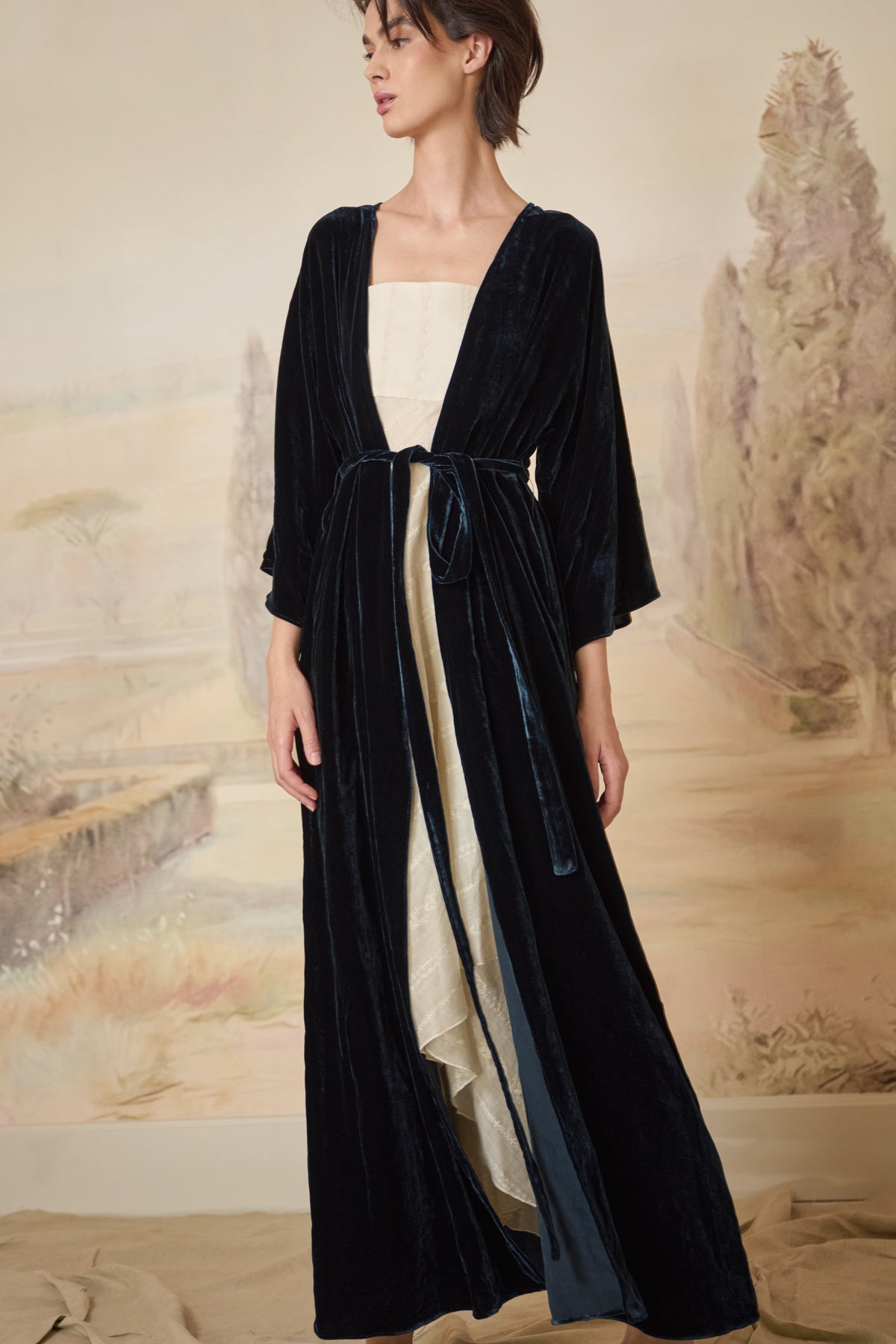 Jane Blue Velvet Robe