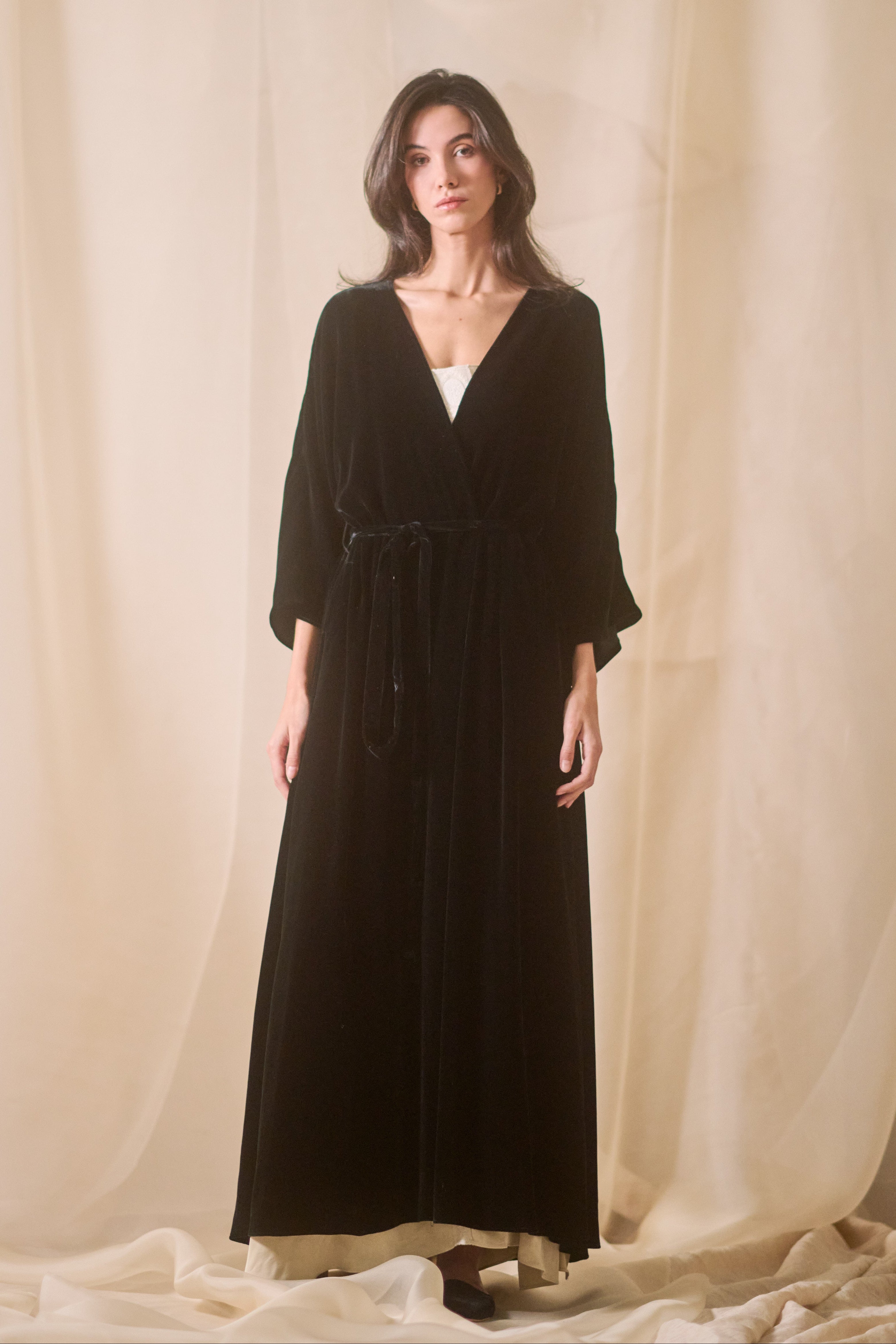 Jane Robe in Black Velvet