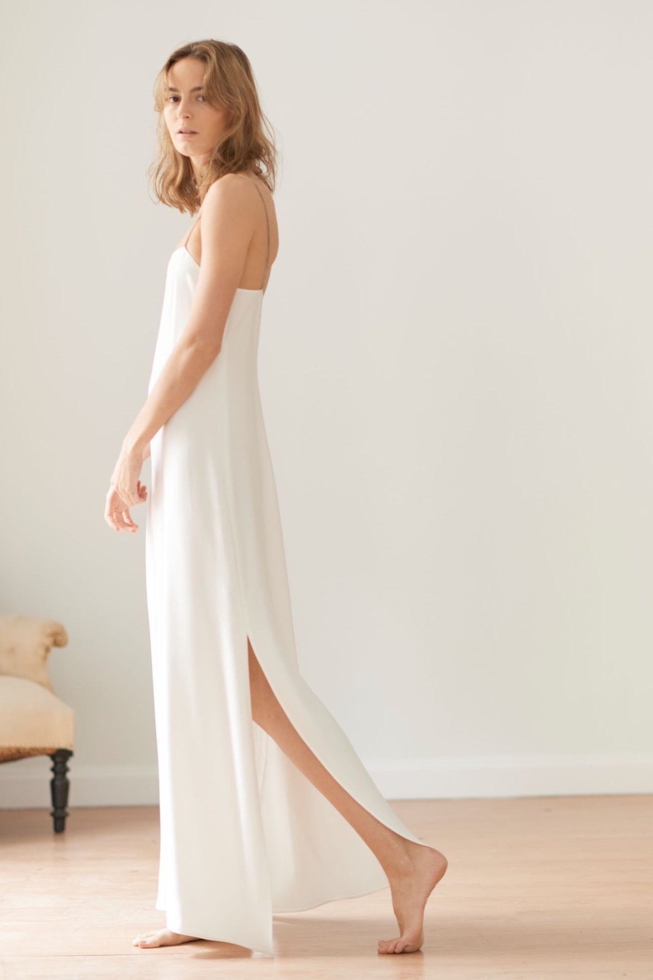 Georgiana Nightdress in Sharkskin