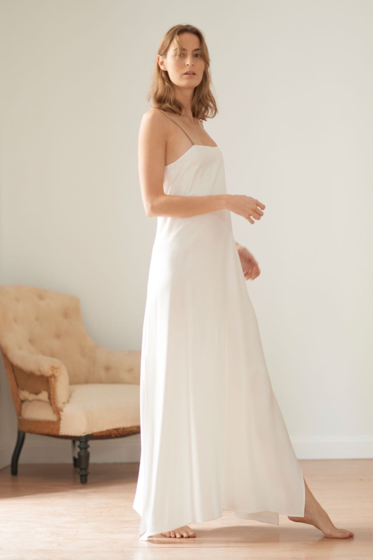 Georgiana Nightdress in Sharkskin