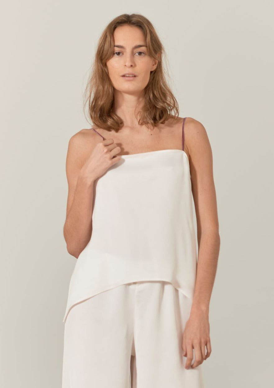 Georgiana Top in Sharkskin