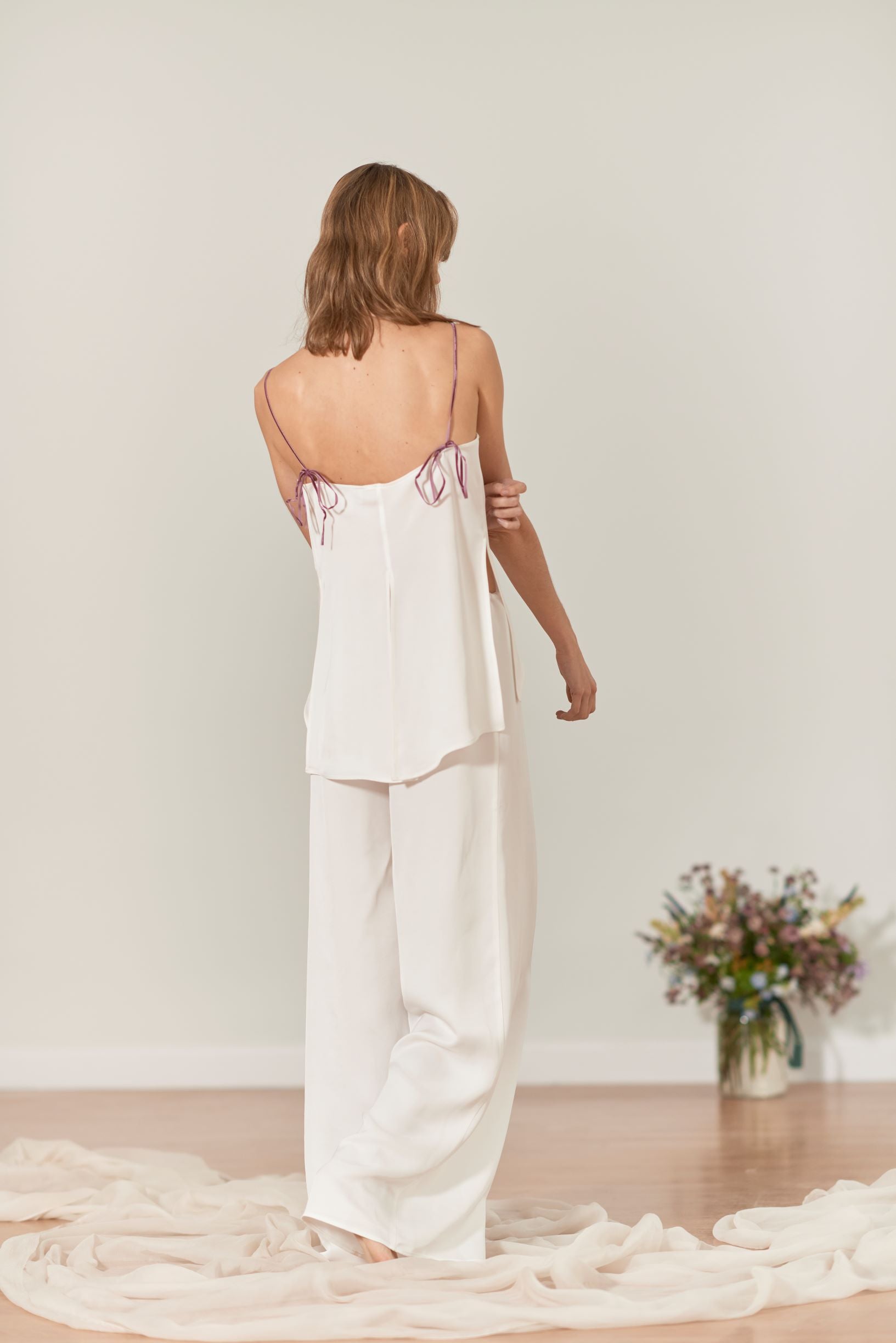 Georgiana Top in Sharkskin