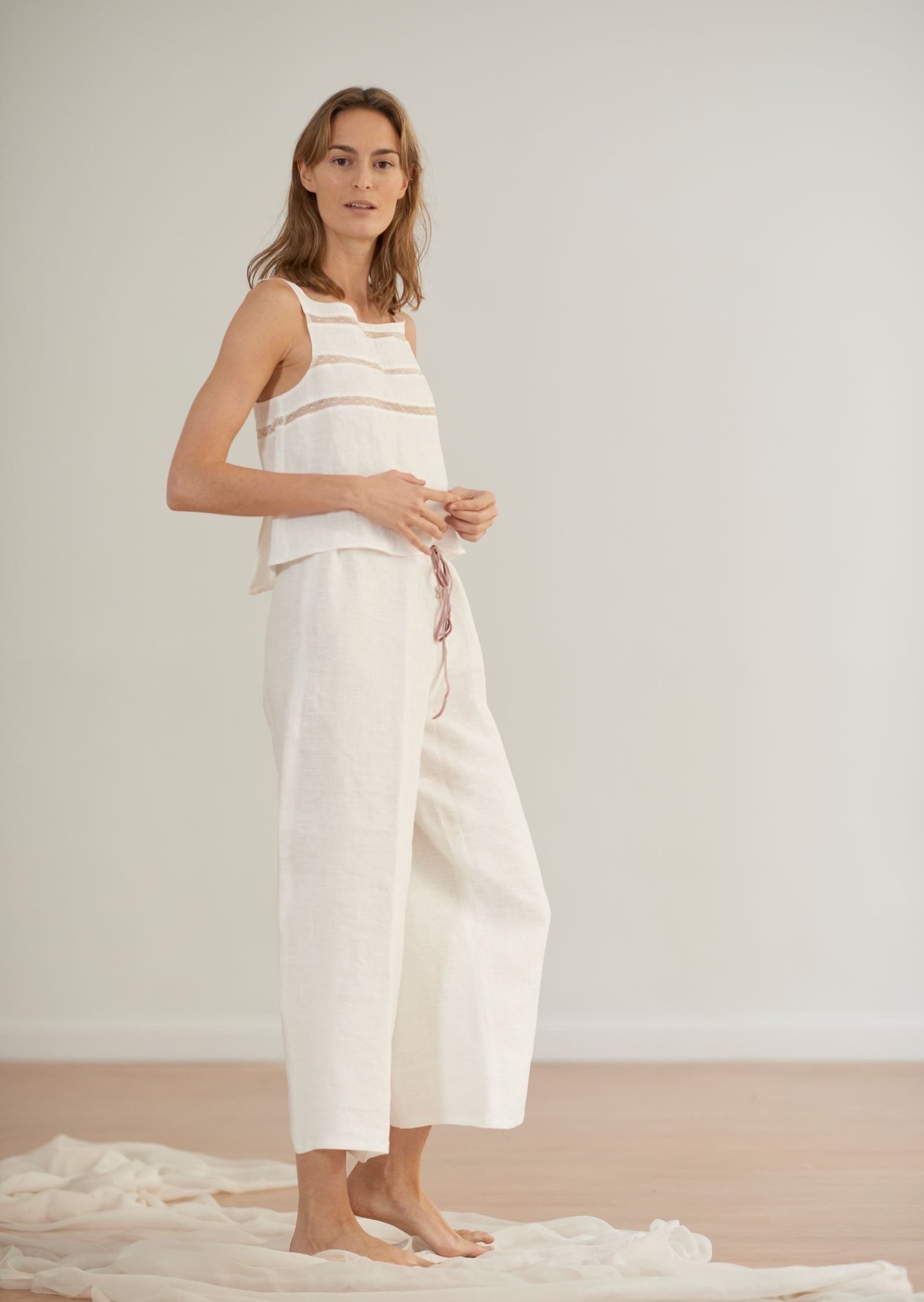 Charlotte Midi Pants in Linen