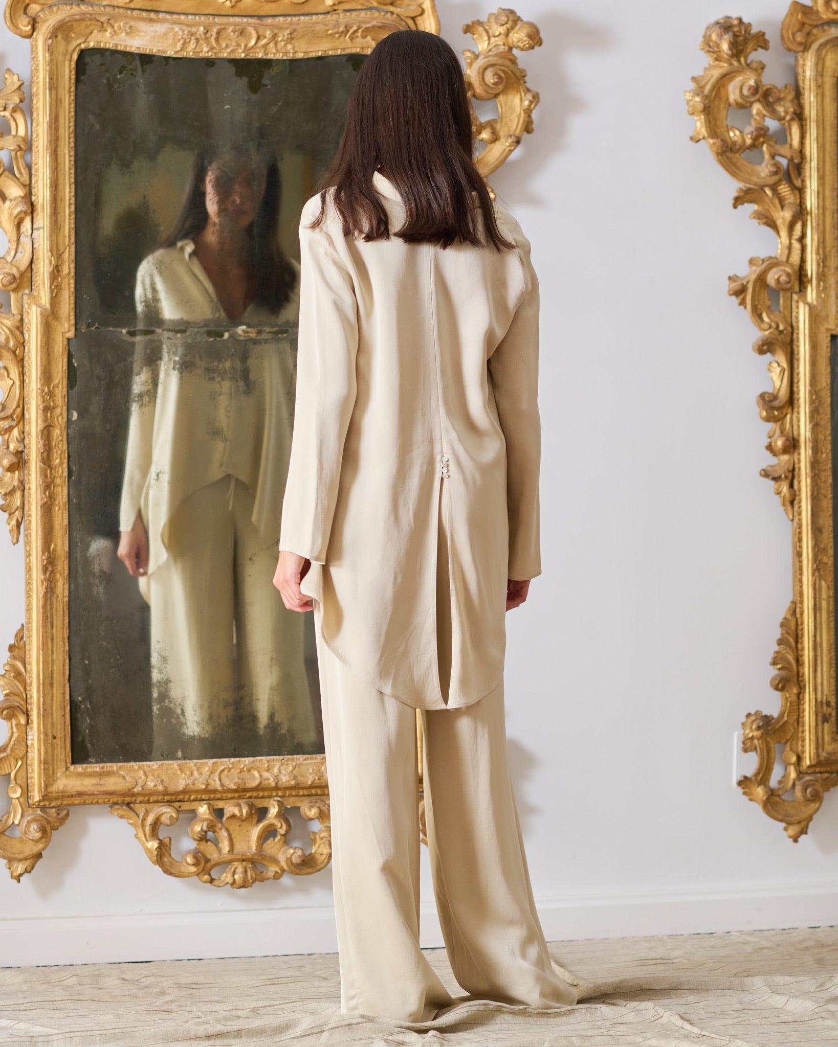 Pantalón Charlotte Sharkskin Beige