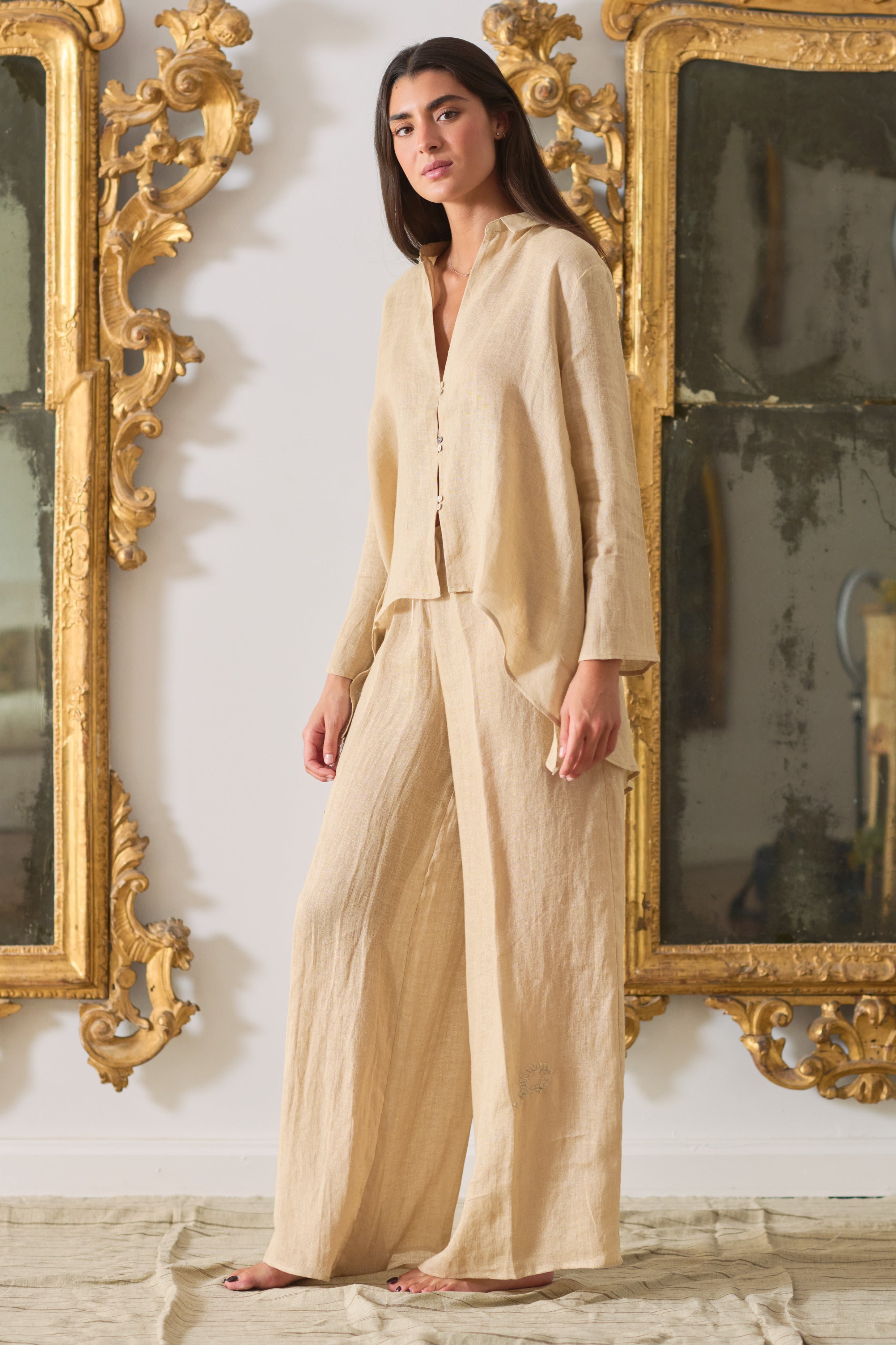 Camisa Charlotte en Lino Dust