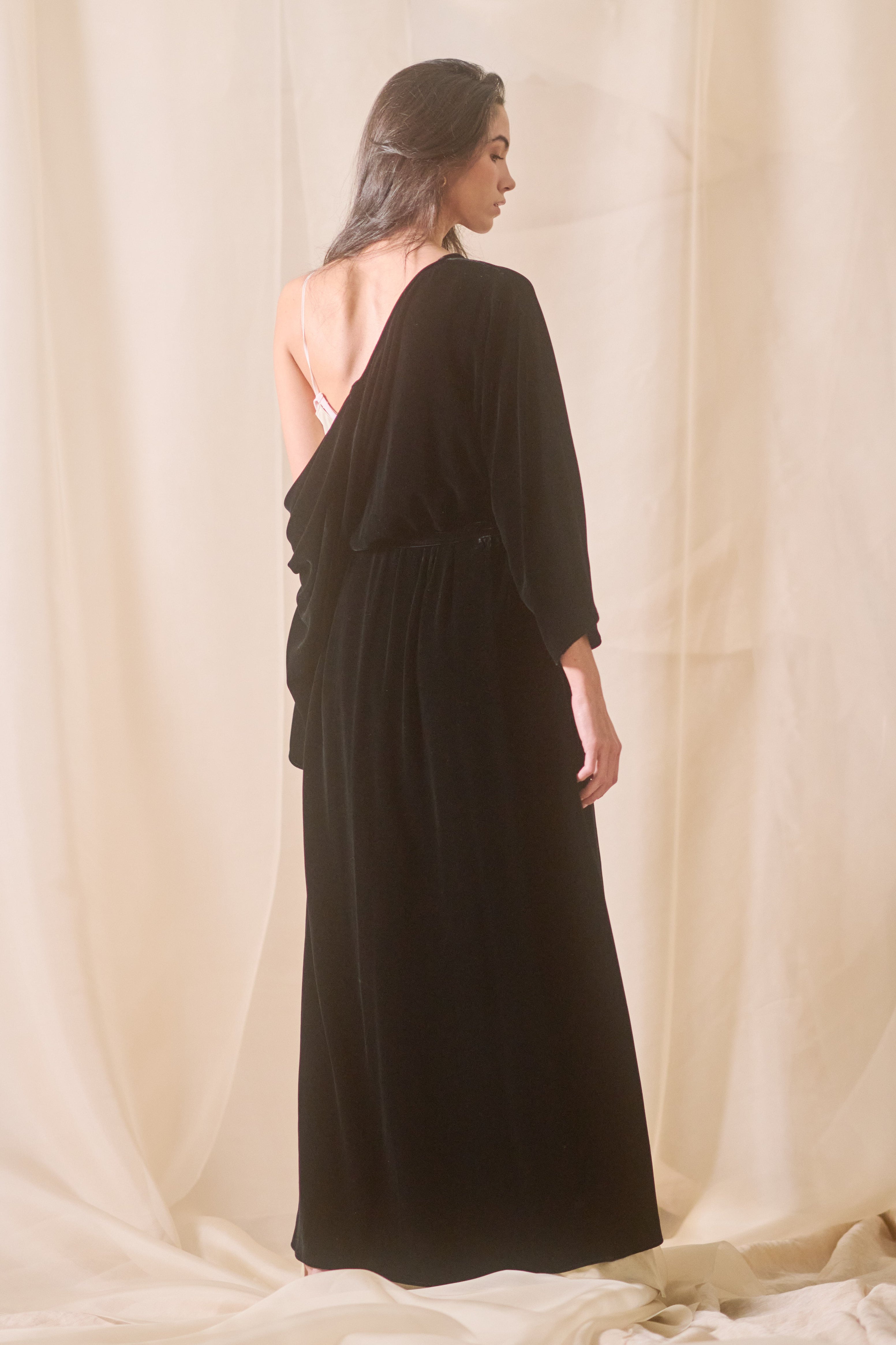 Jane Robe in Black Velvet