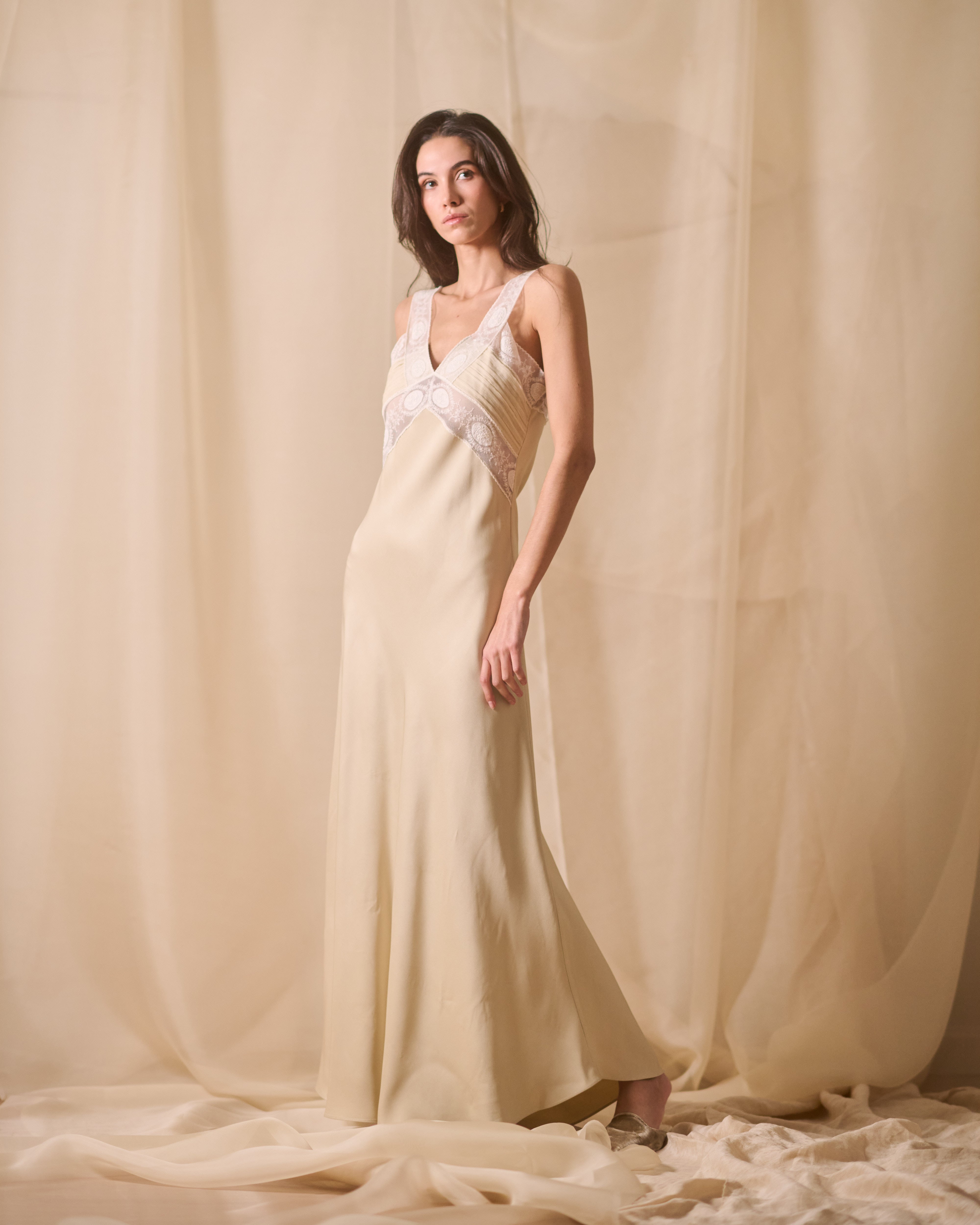 Keira Beige Nightgown
