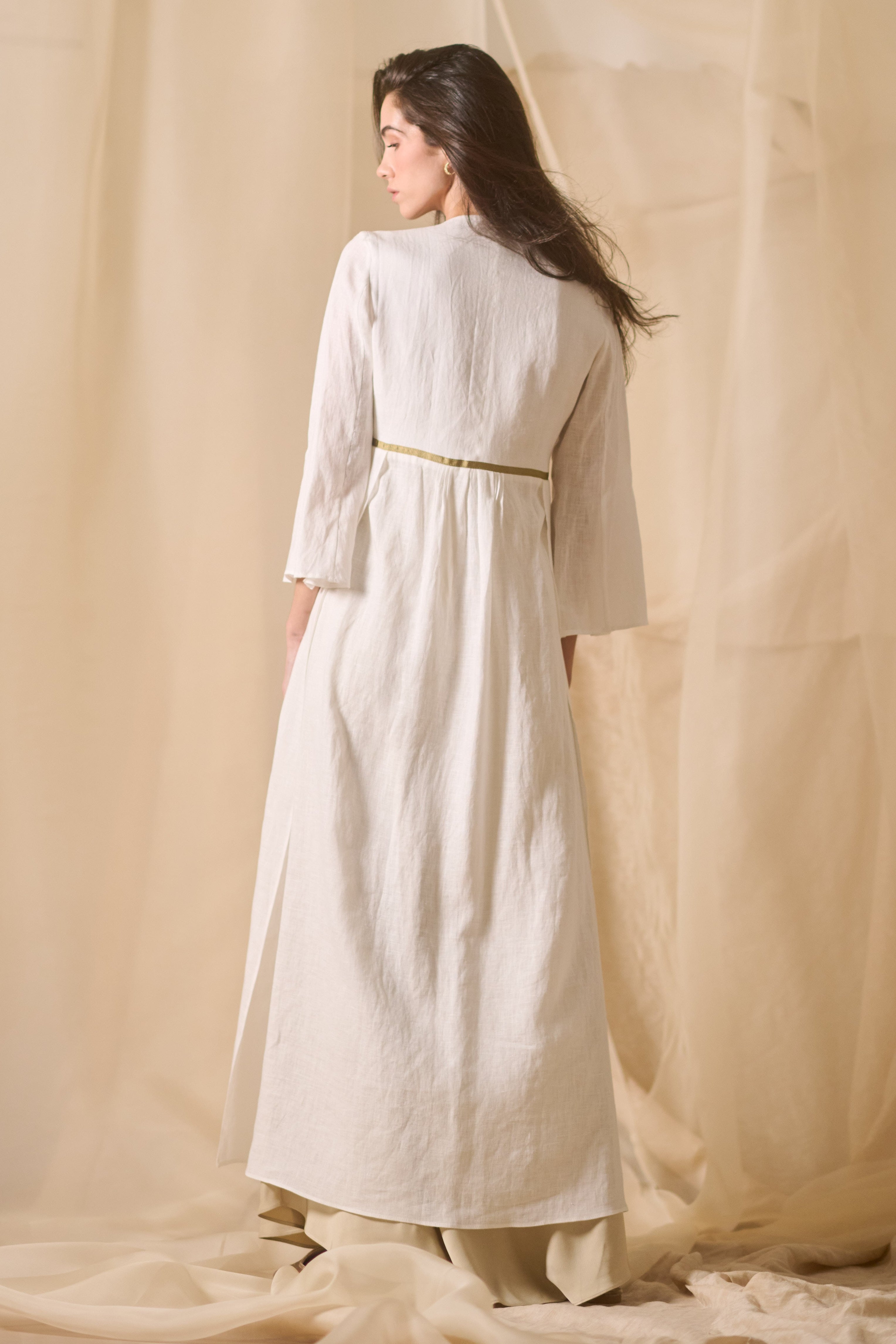 Pavlova Robe in Linen & Chiffon